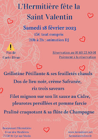 Menu Restaurant l Hermitière Page 1