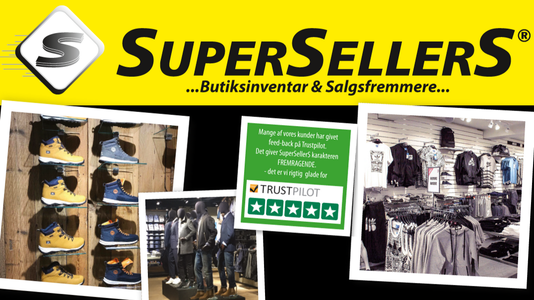 SuperSellerS Aps butiksinventar og indretning - Butiksinventar, grossist i Vejle