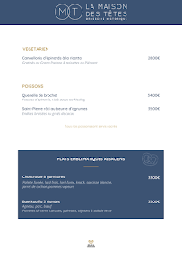 Menu Brasserie Historique - Maison des Têtes Page 4