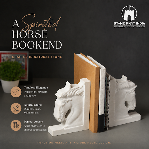 🐎 A Spirited Horse Bookend – Crafted in Natural Stone post image