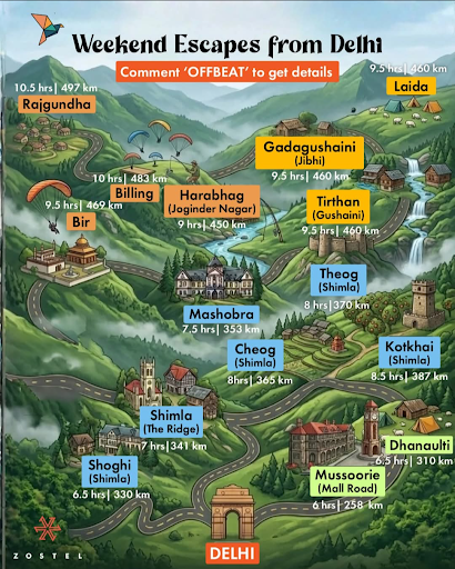 Weekend Trips from Delhi... Beat the heat,Explore the beauty of nature, scenic view,Relaxation, M… post image
