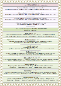 Menu L’ANNEXE Restaurant Page 1