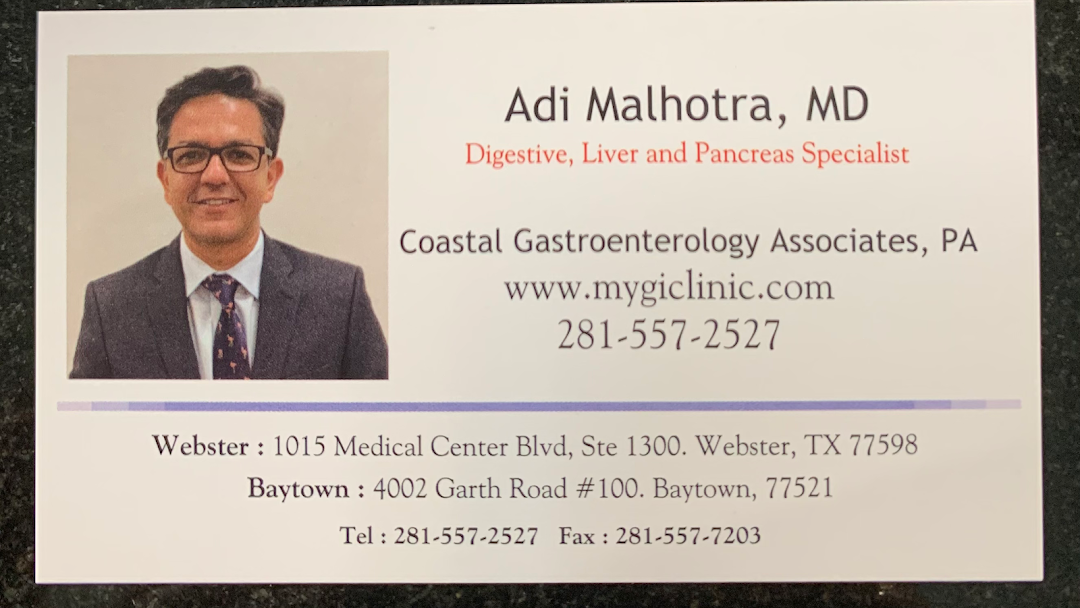 Baytown Gastroenterologist and Liver Specialist. Dr. Adi Malhotra ...