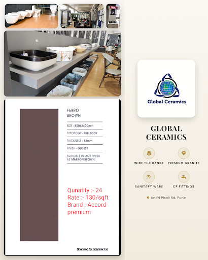 Explore a wide range of high-quality tiles, granite, and sanitary ware at GLOBAL CERAMICS. Discov… post image