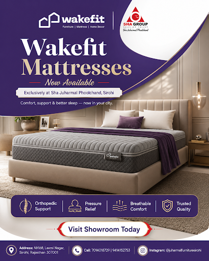 Wakefit Mattresses अब exclusively available at Sha Juharmal Phoolchand, Sirohi. post image