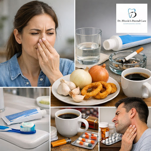 Bad breath making you feel conscious during conversations? At Dr Bhosle's Dental Care and Orthodo… post image
