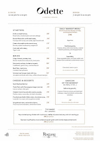 Menu Odette, L'Auberge Urbaine Page 1