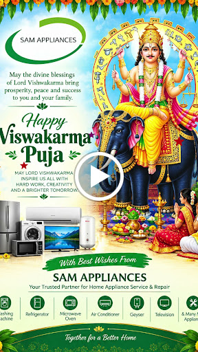 🌼 Happy Vishwakarma Puja from Sam Appliances! 🌼 post image