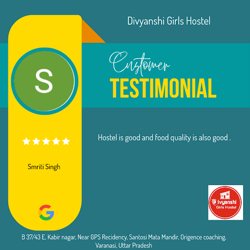 Smriti gives a 5-star rating to Divyanshi Girls Hostel in Varanasi! She loved the comfortable sin… post image