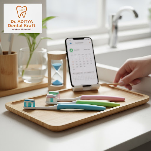 Healthy teeth start with simple, consistent brushing habits. At Dr. Aditya Dental Kraft in Ghazia… post image