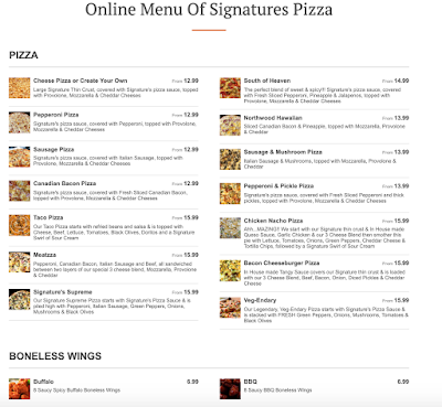 Signatures Pizza