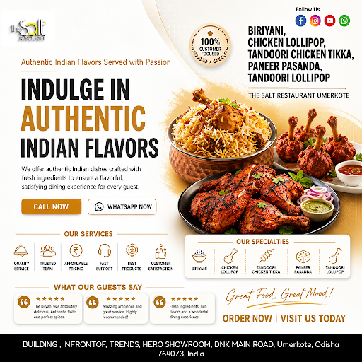 Enjoy our flavorful Tandoori Chicken Tikka at THE SALT RESTAURANT UMERKOTE, perfectly paired with… post image