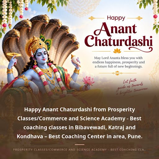 Happy Anant Chaturdashi from Prosperity Classes/Commerce and Science Academy - Best coaching clas… post image