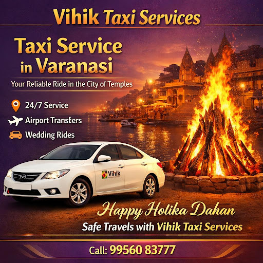 Image Design Description: A high quality visual featuring a clean white sedan with the Vihik Taxi…