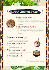Menu Savane & Mousson Restaurant - Paris 11 Page 2