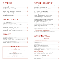 Menu Le Petit Poucet - Paris Page 2