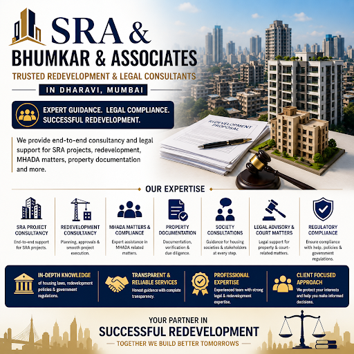 At SRA & Bhumkar & Associates, we provide expert consultancy and legal support for SRA projects,…