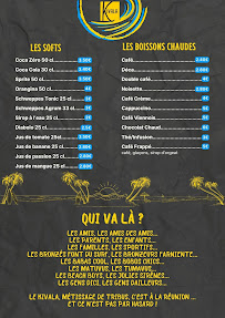 Menu Restaurant Kivala - Boucan Canot Page 3