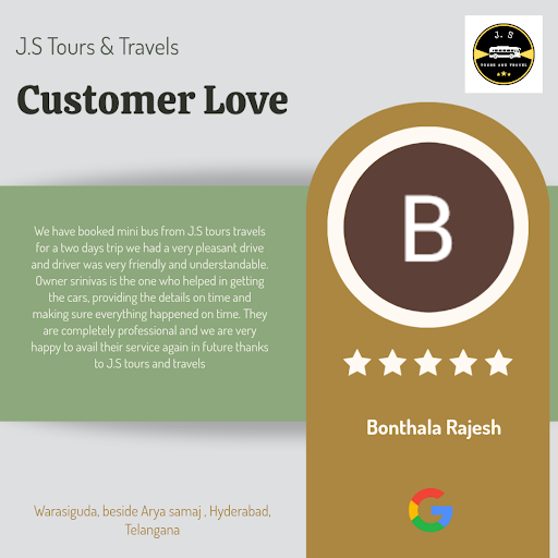 'Bonthala' had an exceptional experience with 'J.S Tours & Travels', a luxury car rental company… post image