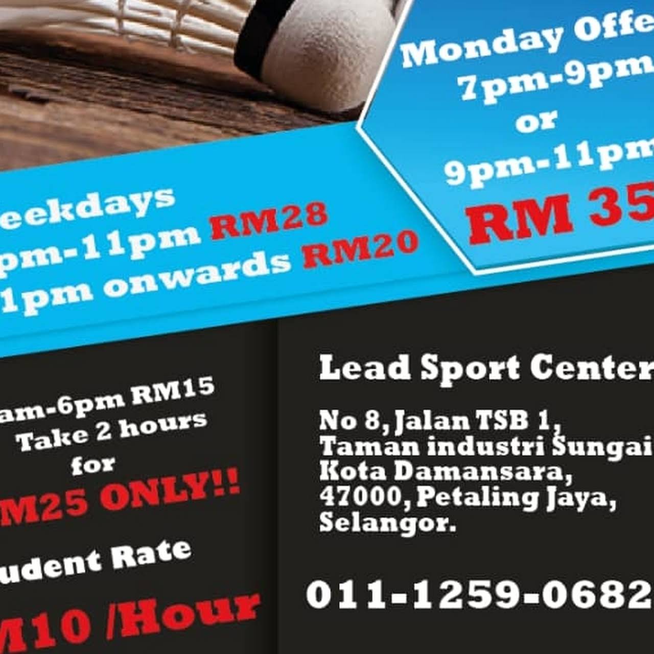 Lead Sport Center - Kota Damansara Uptown Badminton Court