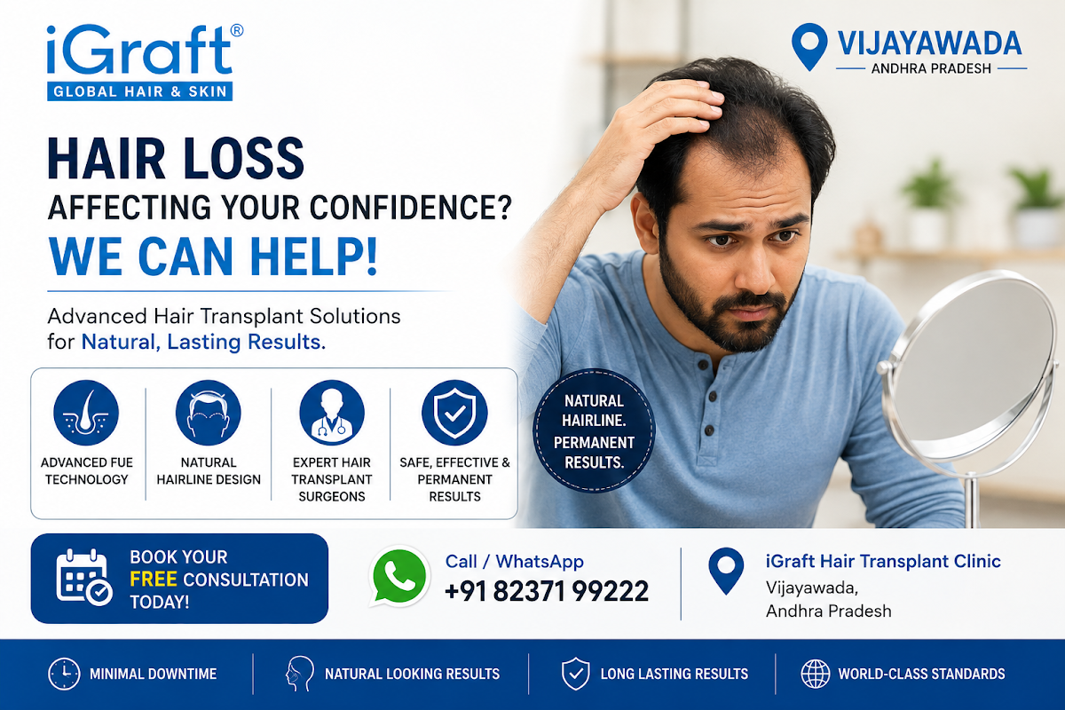 Hair Transplant Vijayawada | iGraft Global Hair & Skin Concerned abou…