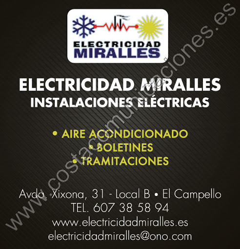 ELECTRICIDAD MIRALLES, EL CAMPELLO . .INSTALACIONES