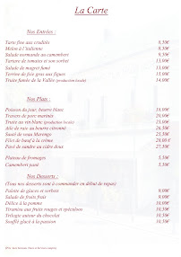 Menu Restaurant La Potiniere Page 2