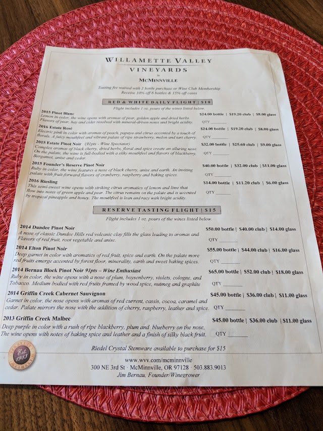 Willamette Valley Vineyards Tasting Room