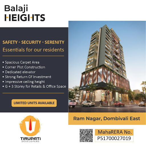Discover Balaj Heights in Dombivli: A G+15 storey tower with commercial spaces, 8th-floor ameniti… post image
