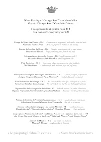 Menu Les Cuisines du Sollier Page 1