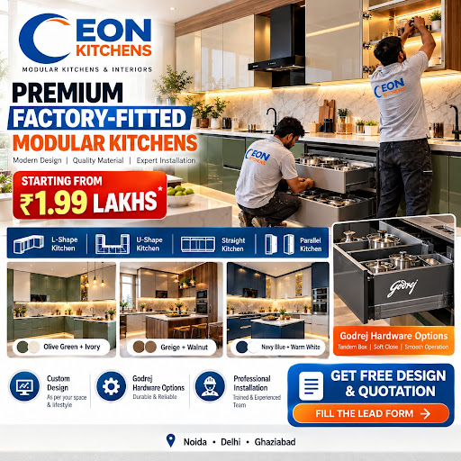 Factory Fitted Modular Kitchen | EON Kitchens & Interiors post image