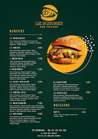Menu Le Burger Des Volcans Page 1