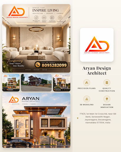 Aryan Design Architect offers expert construction services with detailed 2D floor plans, 3D plans… post image