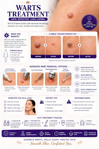 Looking to say goodbye to pesky warts for good? Visit Dermaplast Aesthetic Clinic, your go-to ski… post image