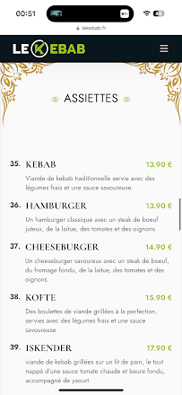 Menu Le Kebab Grill Page 2