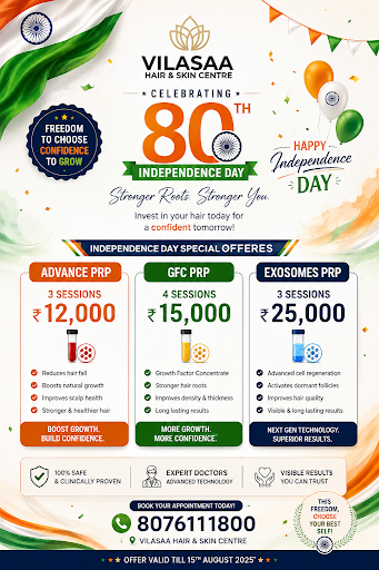 🇮🇳 **Independence Day Special – Best PRP Hair Loss Treatment in Ghaziabad!** 🇮🇳