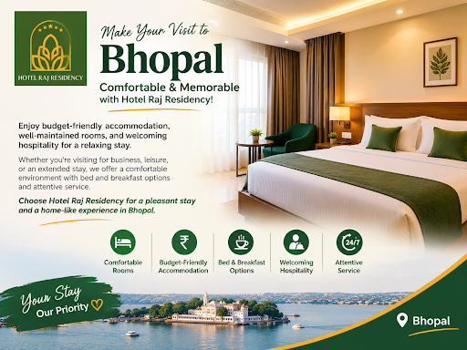Make your visit to Bhopal comfortable and memorable with Hotel Raj Residency! Enjoy budget-friend… post image