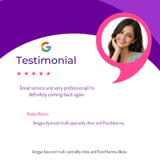 Nisha Mishra, a satisfied customer from Akola, raves about her exceptional experience at Arogya A…