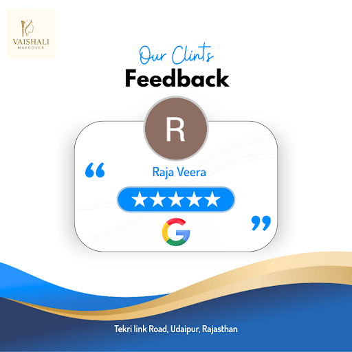 Raja is thrilled with the service at Vaishali, the best freelance makeup artist in Udaipur. Exper… post image
