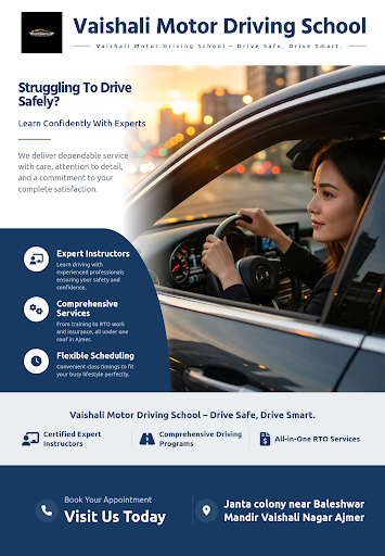 Vaishali Motor Driving School offers professional motor driving training with experienced instruc… post image