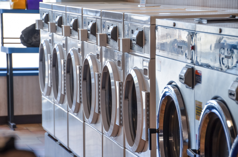 Clean laundry equipment at Cary Hill Superwash Laundromat in Brockton, MA
