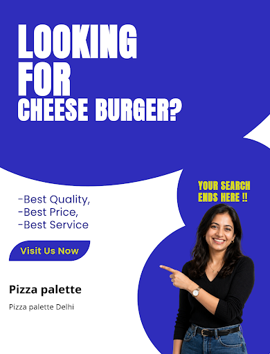 Pizza Palette's signature Cheese Burger, a savory blend of flavors and textures that will leave y… post image