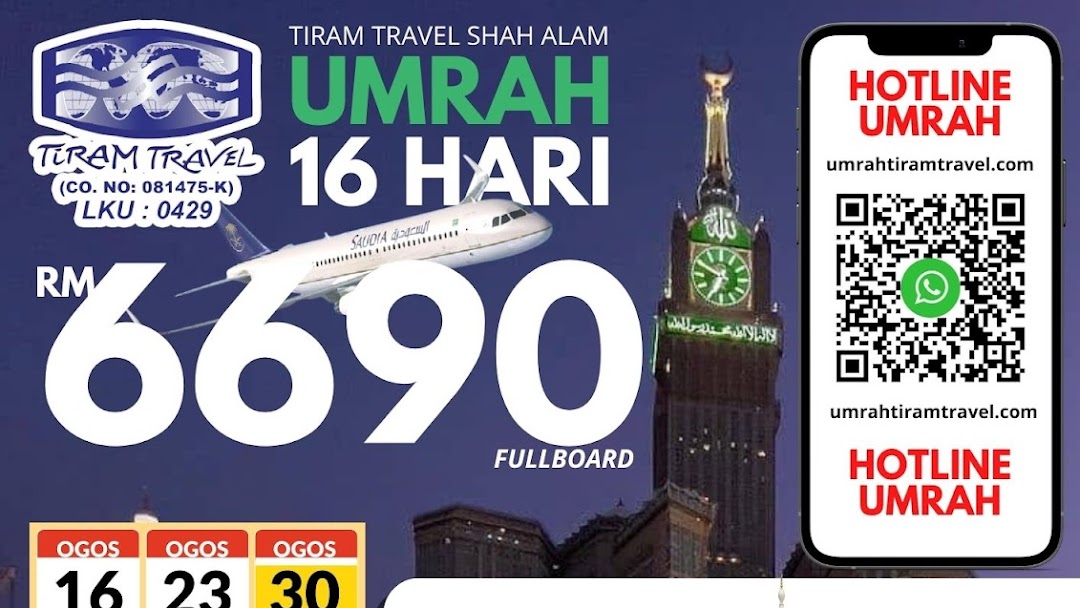 tiram travel shah alam contact number
