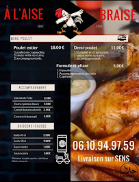 Menu A l aise braise Page 1