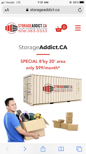 Moncton Dieppe Self Storage Container 8’ by 20’ $150/month storage units - Thumbnail