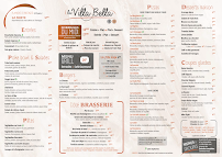 Menu La Villa Bella Page 1
