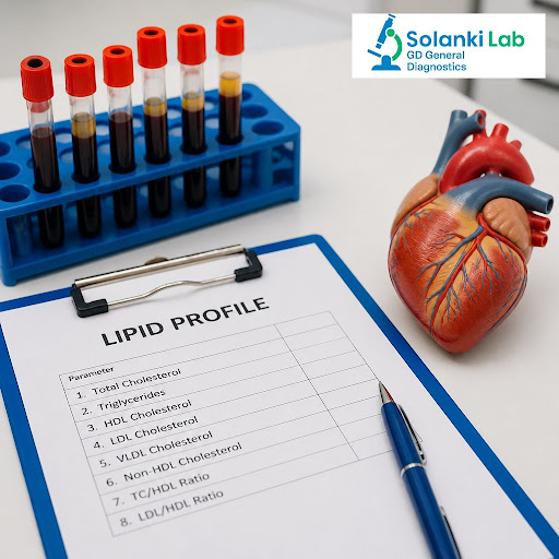 Protect your heart health with a detailed 8-parameter lipid profile at Solanki Lab General Diagno… post image
