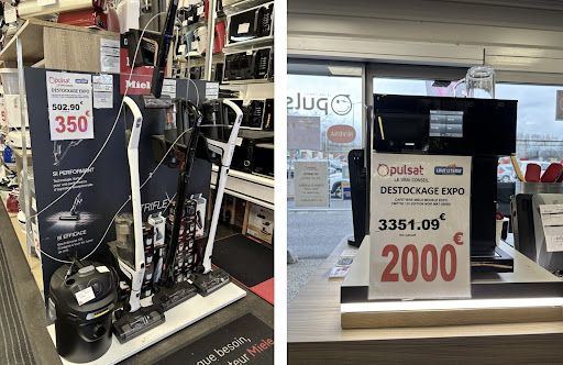 🚨 DESTOCKAGE MODÈLES D’EXPOSITION 🚨

Profitez actuellement d’offres avantageuses sur une sélection de produits chez Pulsat Lannemezan !

👉 Cafetière Miele – Modèle expo
✨ Remise exceptionnelle


👉 Aspirateur balai Triflex Miele – Modèle expo
✔️ Brosse neuve
✔️ Bac à poussière neuf
✔️ Aspirateur remis en état
✨ Offre spéciale également

Des produits de qualité à prix réduits 💥

Pascal Nogues et son équipe vous attendent pour vous conseiller au mieux en magasin.