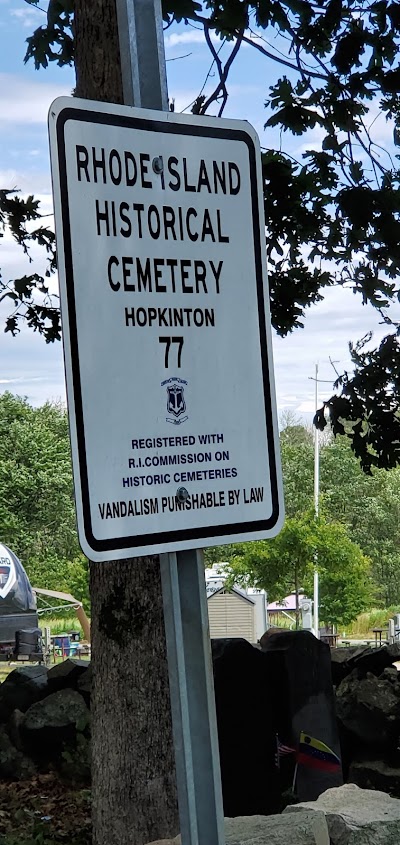 Rhode Island historical Cemetery Hopkinton