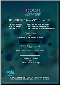 Menu Restaurant Le Jardin Gourmand ( La Vie est Délicieuse ) Page 13